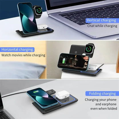 3 In 1 Fast Wireless Charger Stand - Logical Online Shop